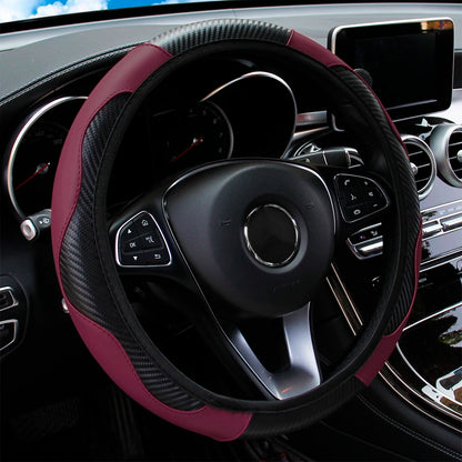 Carbon Fiber Leather Car Steering Wheel Cover GLOBGRIP®