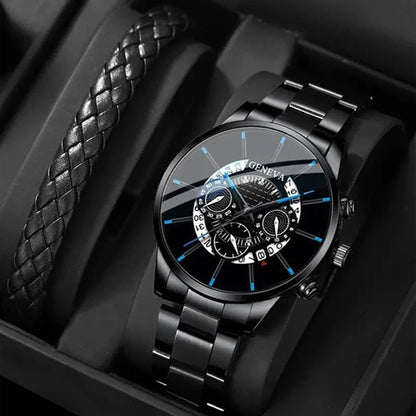 Fashion Mens Stainless Steel Watches Luxury Quartz Wristwatch Calendar Luminous Clock Men Business Casual Watch Reloj Hombre GLOBGRIP®