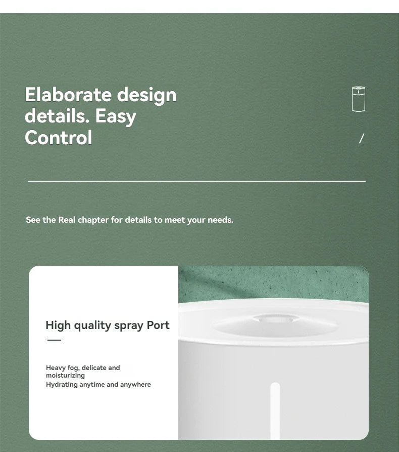 260ML Poratable Automatic Humidifier DiffuserWithout Oil Mute Quite Humidier Car USB For Home HouseWith Light Mini Humidifier GLOBGRIP®