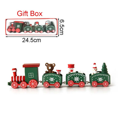 Christmas Wood Train Decoration,Christmas Ornaments With Moving Train,Home Noel,Happy New Year 2025 Gifts GLOBGRIP®