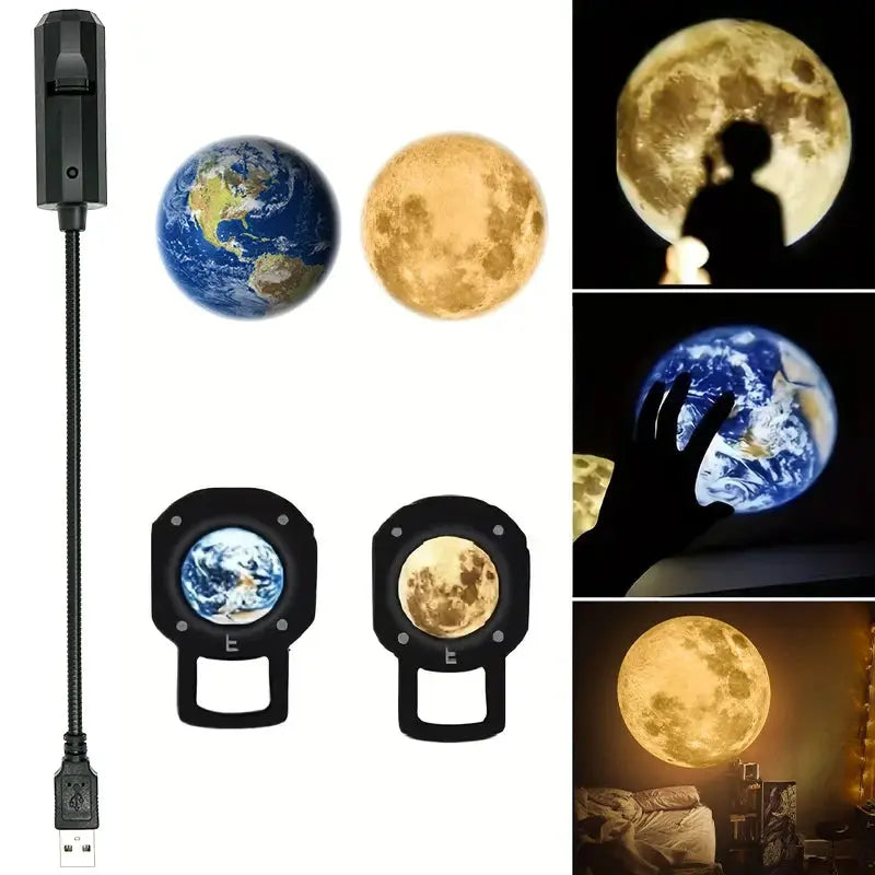 Moon Earth Projection Atmosphere Light | Industrial Anti-Slip Solution GLOBGRIP®