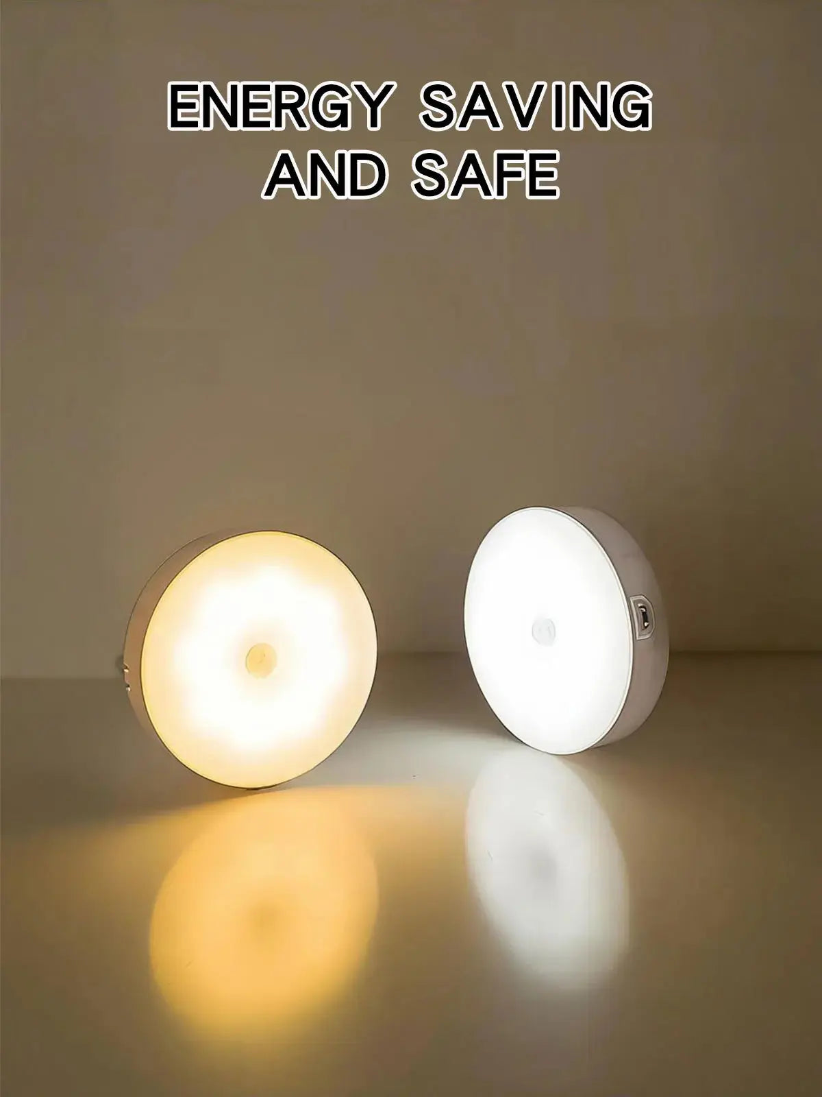 

Smart LED night light with human body motion sensor wireless magnetic USB rechargeable