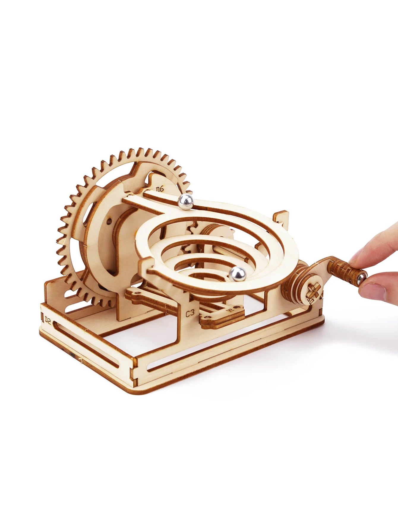 🌀 Spiral Marble Run 3D Wooden Puzzle GLOBGRIP®