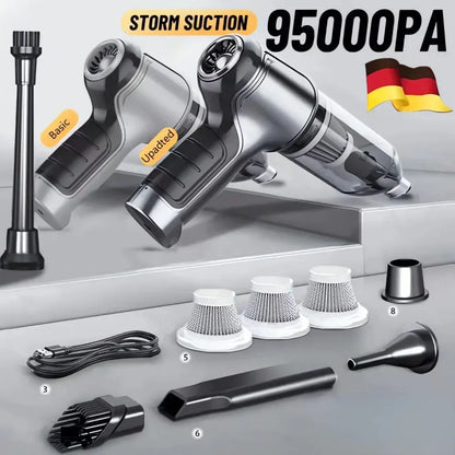 Wireless Car Vacuum Cleaner Strong Cordless Cleaner Suction Handheld Auto Vacuum Home&Car Dual Use MiniVacuum Cleaner Appliance GLOBGRIP®