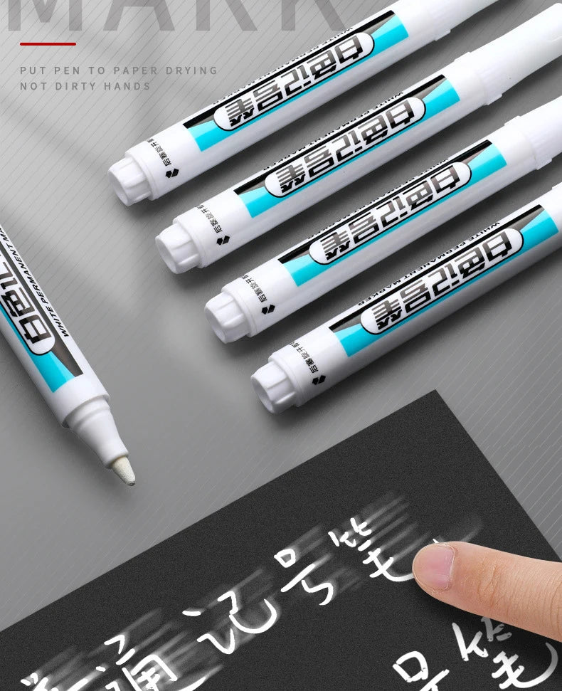 🖊️ White Permanent Marker Pens GLOBGRIP®