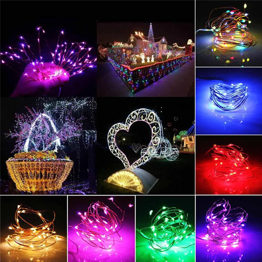 10/20/30M USB LED String Lights Copper Silver Wire Garland Light Waterproof Fairy Lights For Christmas Wedding Party Decoration GLOBGRIP®