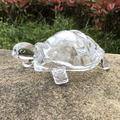 A Crystal Turtle Ornament, Mini Turtle Statue, Lucky Ornament, Suitable for Home Office Desk Decoration, Home Decoration GLOBGRIP®