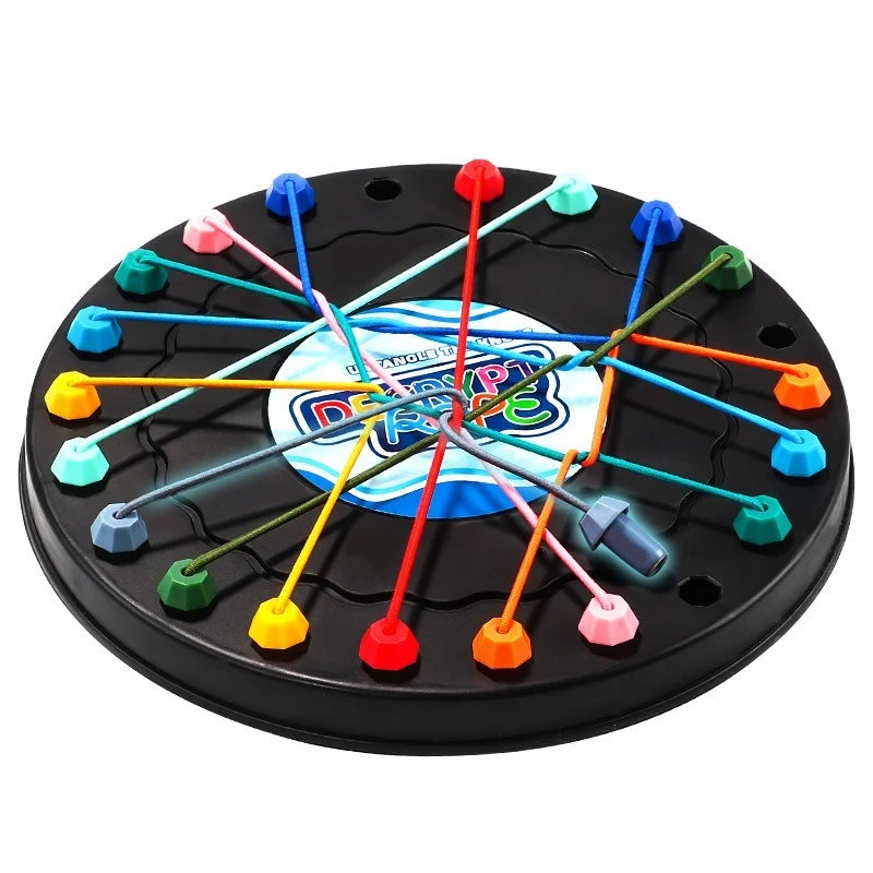New Kid Rope Knots Puzzle  Board Game Color Line Twisted Connected Ropes Logic Thinking Table Game Parent Child Interactive Toy GLOBGRIP®