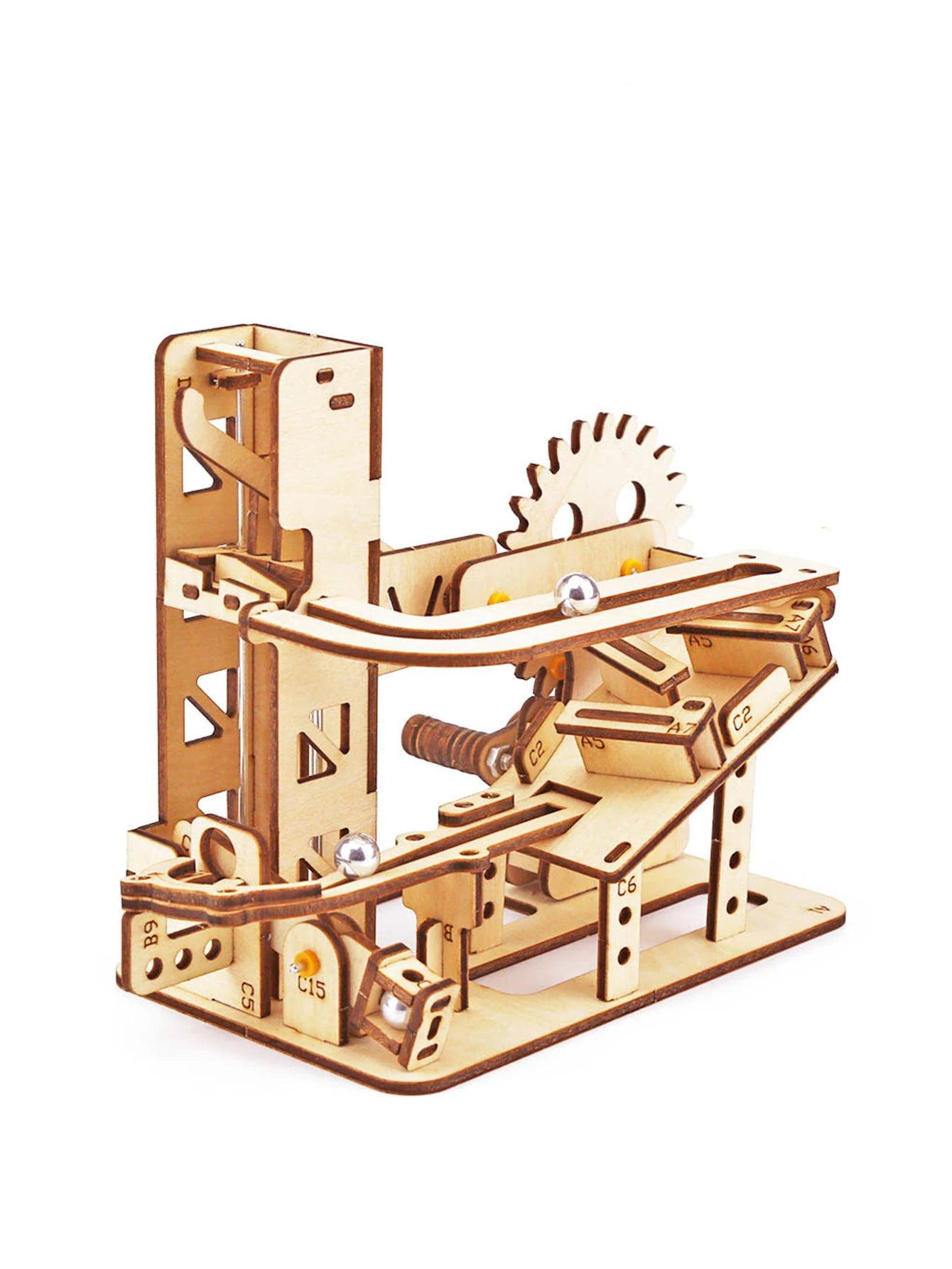 🌀 Spiral Marble Run 3D Wooden Puzzle GLOBGRIP®