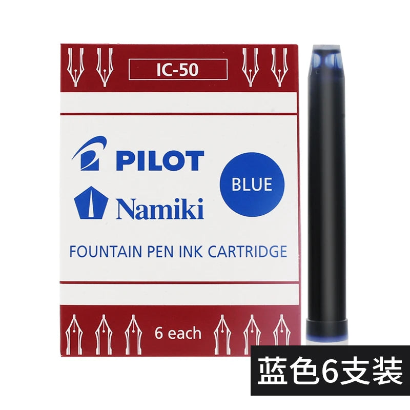 6Pcs/Box Japan Pilot Fountain Pen Ink Bladder IC-50 Waterproof Ink Non-carbon Ink Gall for Smiley Face 78g/88g Fountain Pens GLOBGRIP®