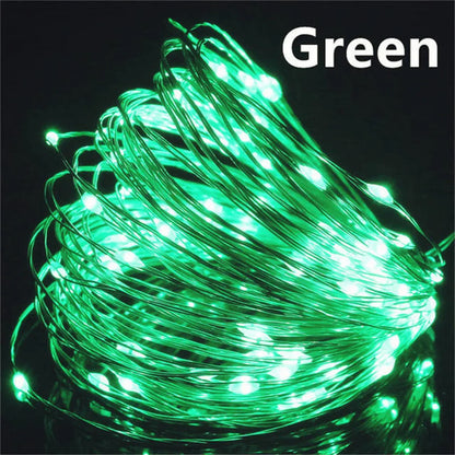 10/20/30M USB LED String Lights Copper Silver Wire Garland Light Waterproof Fairy Lights For Christmas Wedding Party Decoration GLOBGRIP®