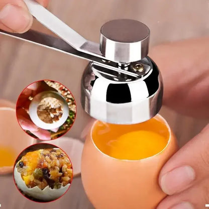 Stainless Steel Egg Topper Cutter Metal Egg Scissors Boiled Raw Opener Creative Kitchen Tool Gadgets Accessories Cool Gadgets GLOBGRIP®