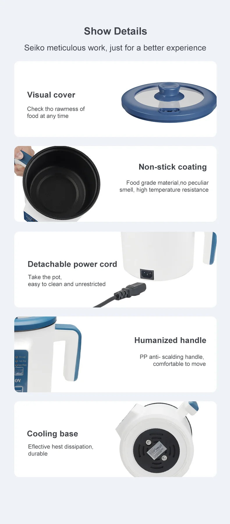 Electric Rice Cooker Single Double Layer Intelligent Automatic Home Mini  Kitchen Cooker 220V/EU Plug MultiCooker Steamed Rice P GLOBGRIP®