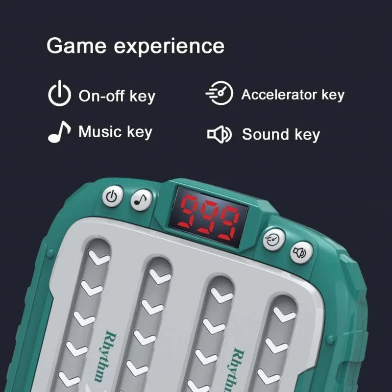 Electronic Music Rhythm Puzzle Game Machine Montessori Pockets Travel Toy Light Up Educationa Sensory Fast Push Table Game GLOBGRIP®