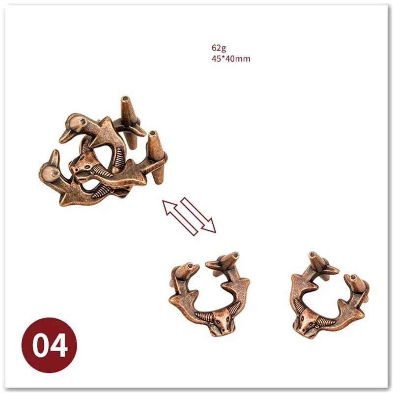 🧠 Classic IQ Metal Brain Teaser GLOBGRIP®