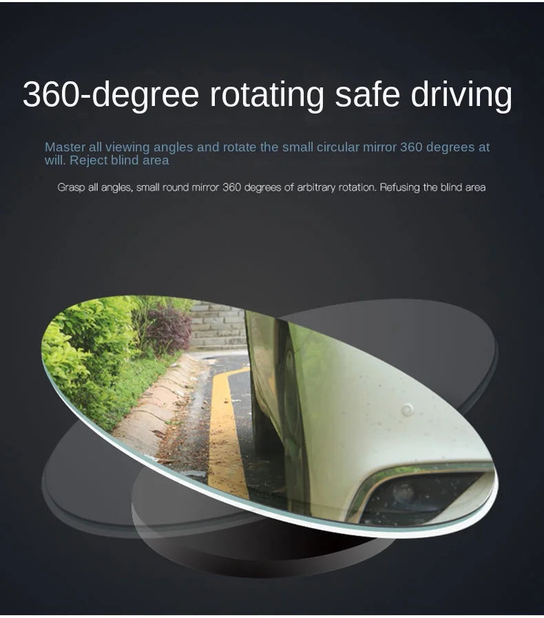 Car Blind Spot Rear View Mirror Wide Angle 360 Degree GLOBGRIP®