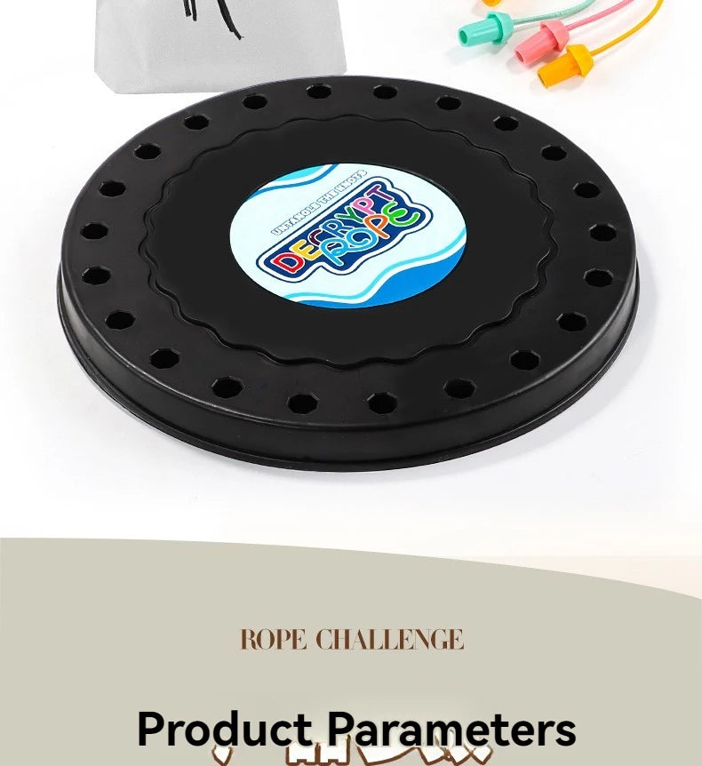 New Kid Rope Knots Puzzle  Board Game Color Line Twisted Connected Ropes Logic Thinking Table Game Parent Child Interactive Toy GLOBGRIP®