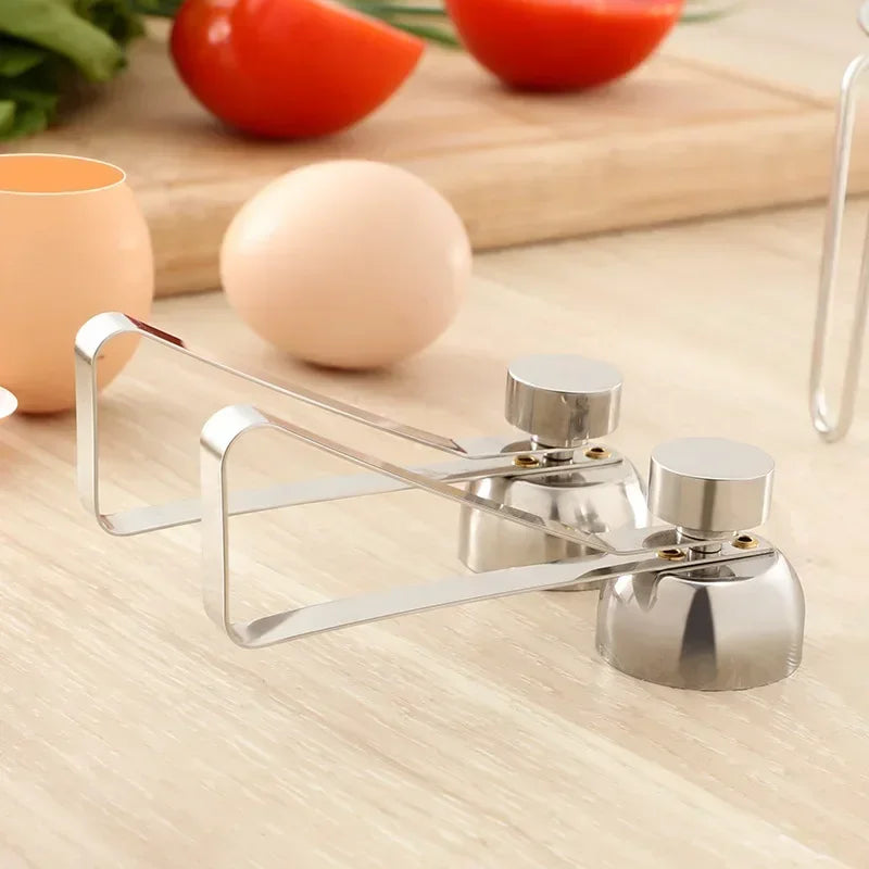 Stainless Steel Egg Topper Cutter Metal Egg Scissors Boiled Raw Opener Creative Kitchen Tool Gadgets Accessories Cool Gadgets GLOBGRIP®