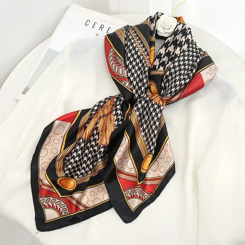 Luxury Silk Satin Square Scarf | Industrial Anti-Slip Solution GLOBGRIP®