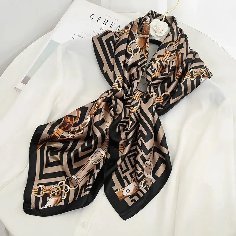 Luxury Silk Satin Square Scarf | Industrial Anti-Slip Solution GLOBGRIP®