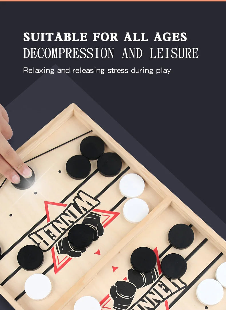 Table Hockey Paced Sling Board Puzzles Game Fast Winner Party Desktop Battle Chess Parent-child Interactive Toys For Children GLOBGRIP®