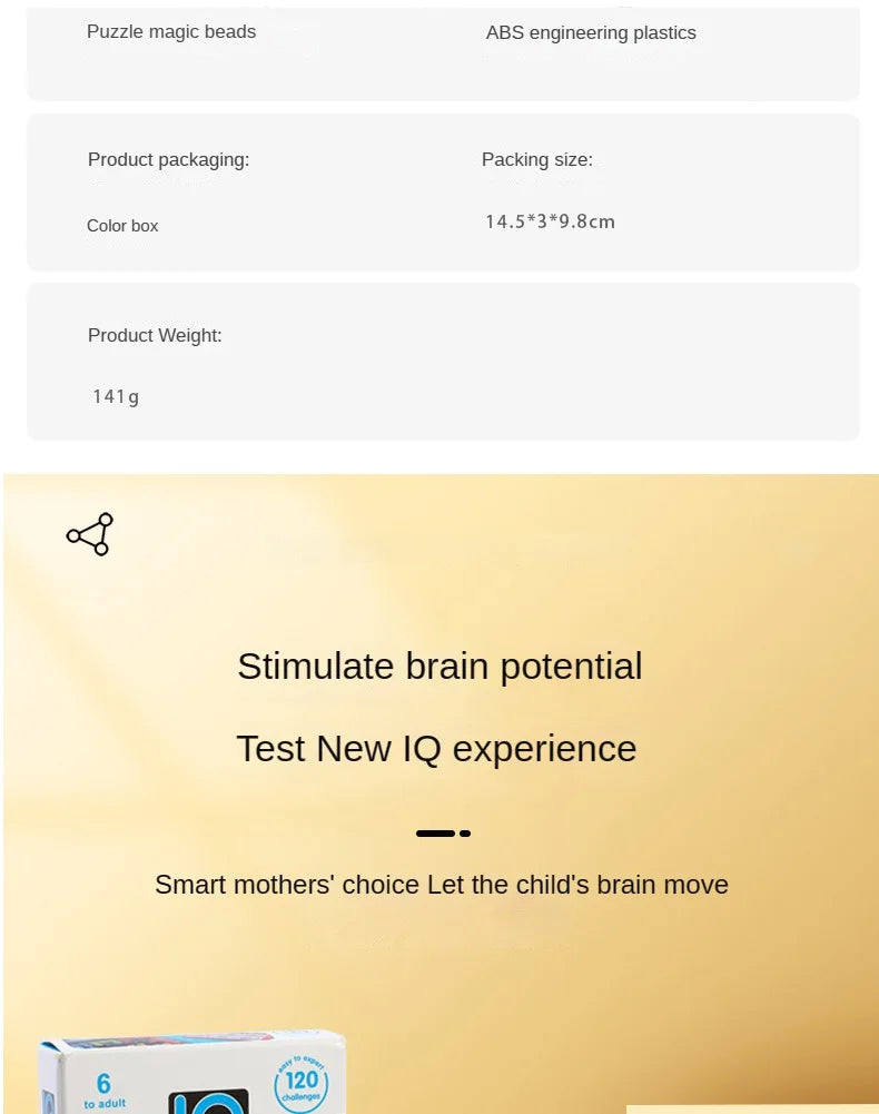 🧠 120 Challenges IQ 3D Puzzle Board Game - 2D GLOBGRIP®