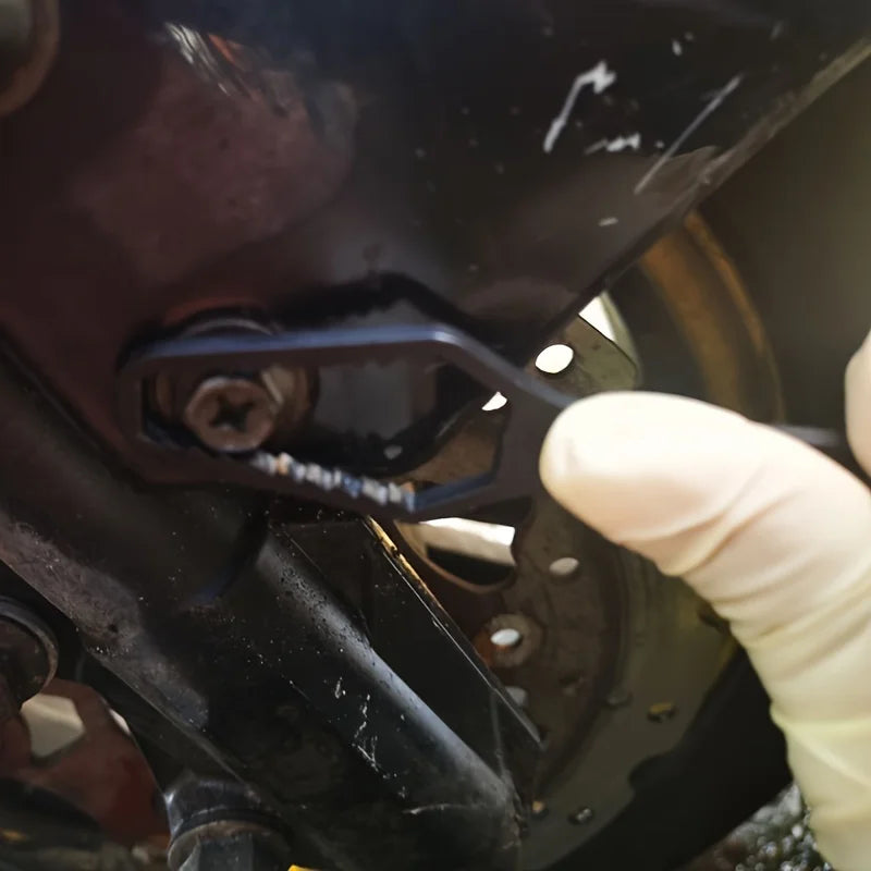 1pc Multi functional black 150mm long T-shaped wrench, adjustable self tightening double head wrench, portable manual tool for a GLOBGRIP®