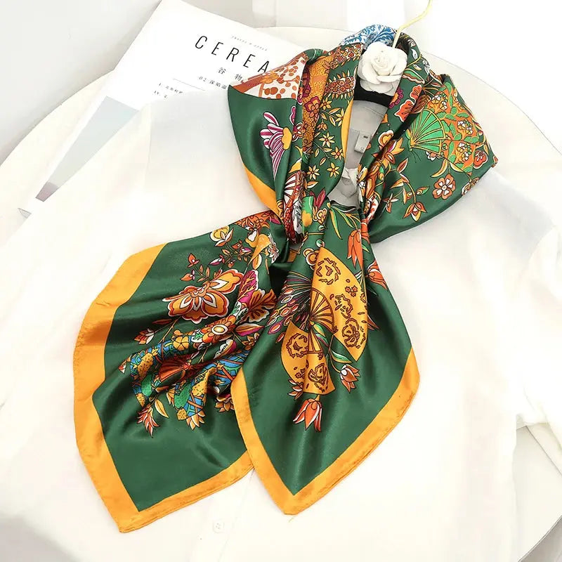 Luxury Silk Satin Square Scarf | Industrial Anti-Slip Solution GLOBGRIP®