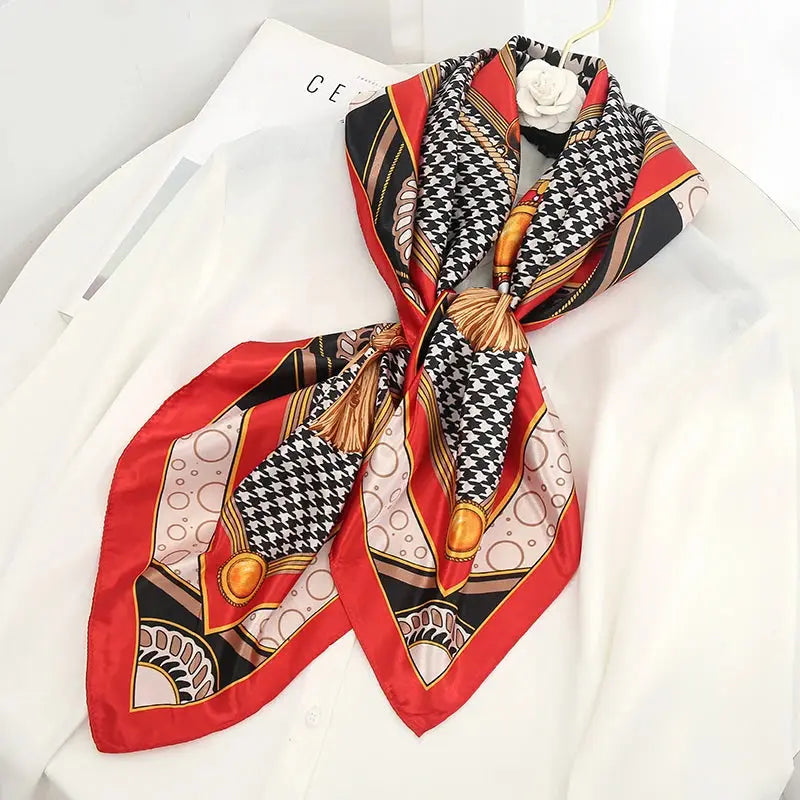 Luxury Silk Satin Square Scarf | Industrial Anti-Slip Solution GLOBGRIP®