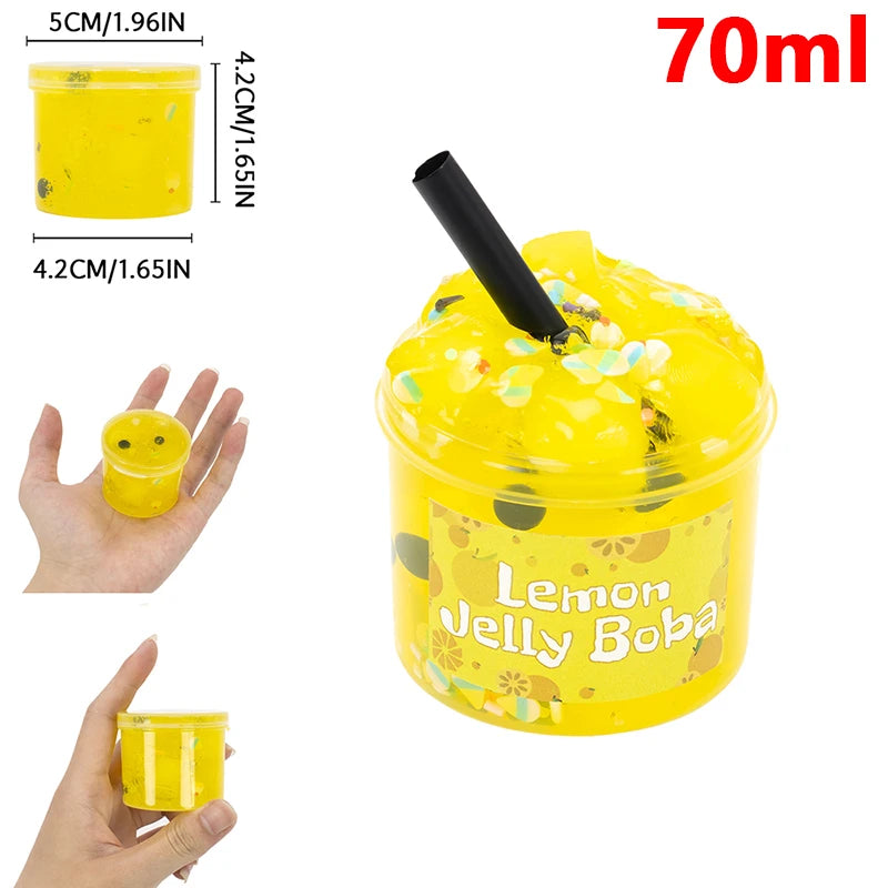 70/300ml Large Capacity Crunchy Slime Kit Premade Crystal Slime Set Super Soft And Non-Sticky Jelly Cube Slime Party Favor Gifts GLOBGRIP®