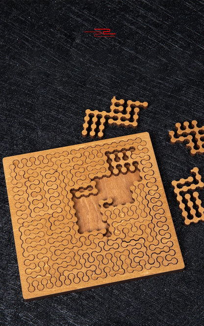 Impossible Wooden Puzzle IQ Puzzles for Adults Impossible JigSaw Puzzles Brain-teaser Ten Level Difficulty Tangram Board Games GLOBGRIP®