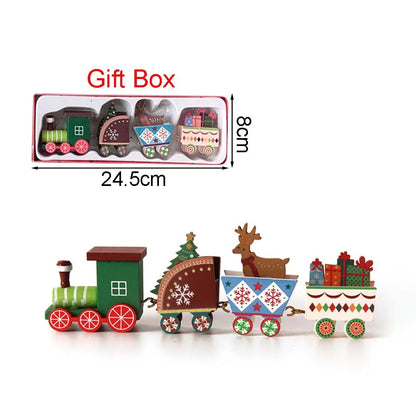 Christmas Wood Train Decoration,Christmas Ornaments With Moving Train,Home Noel,Happy New Year 2025 Gifts GLOBGRIP®