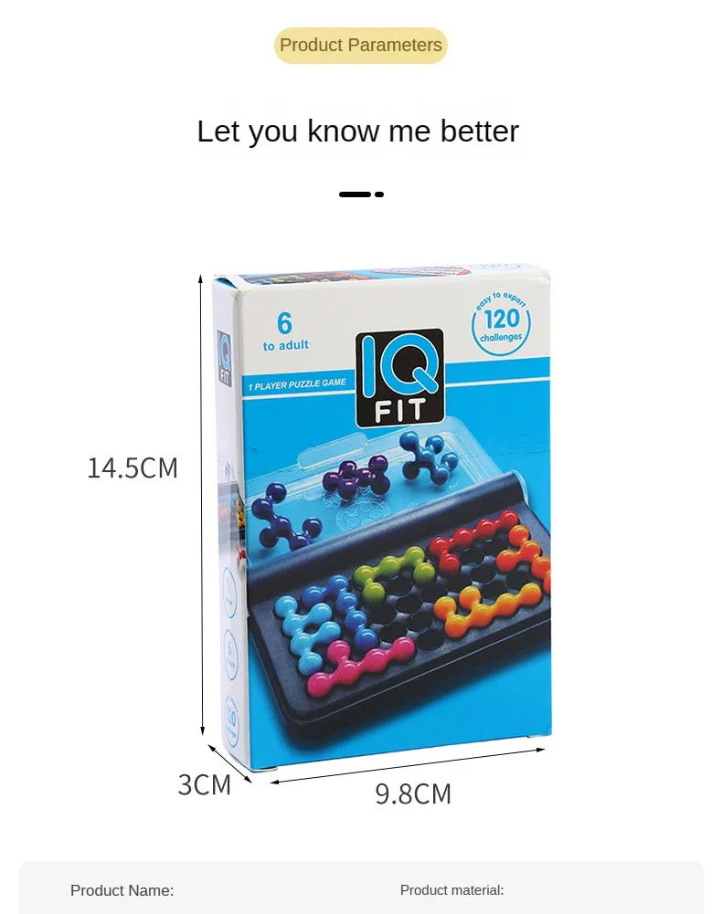 🧠 120 Challenges IQ 3D Puzzle Board Game - 2D GLOBGRIP®