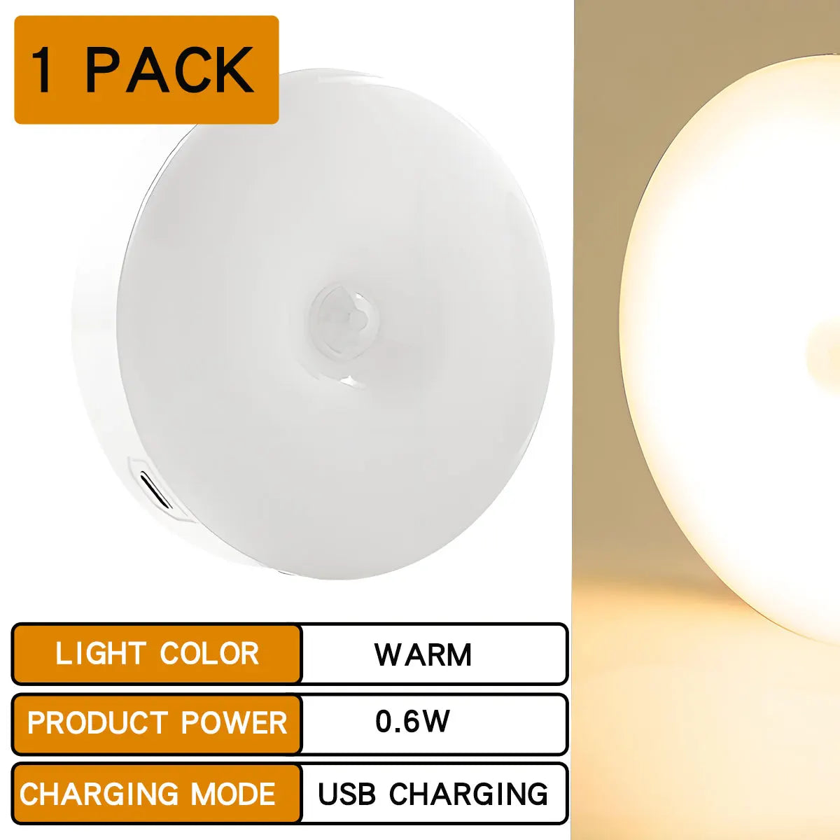 Smart LED Night Light with motion sensor wireless magnetic design

