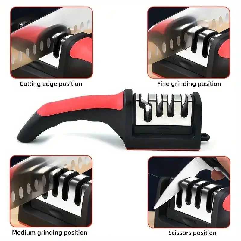 🔪 3-Segment Knife Sharpener | Industrial Anti-Slip Solution GLOBGRIP®