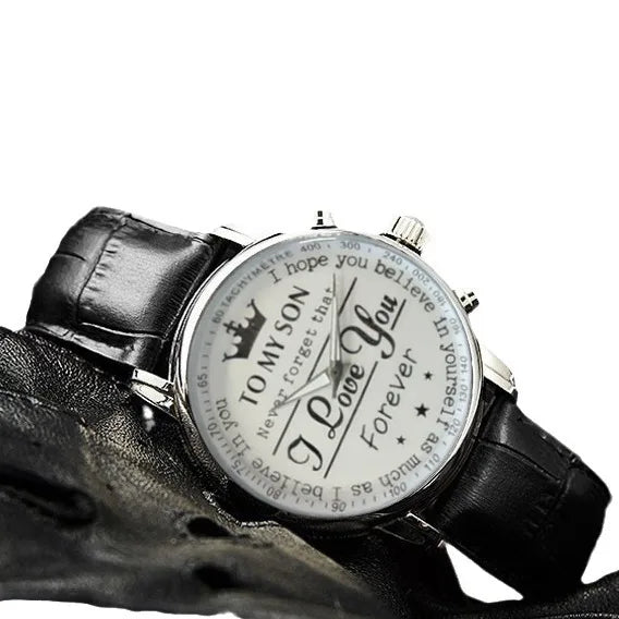 Business Love English Crown Dial Tread Wire Strap Quartz Belt Watch GLOBGRIP®