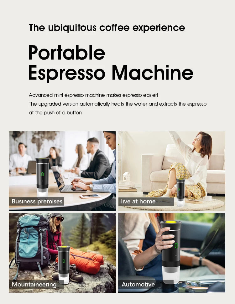 Portable Espresso Coffee Machine | Wireless 3-in-1 Travel Coffee Maker | GLOBGRIP® GLOBGRIP®
