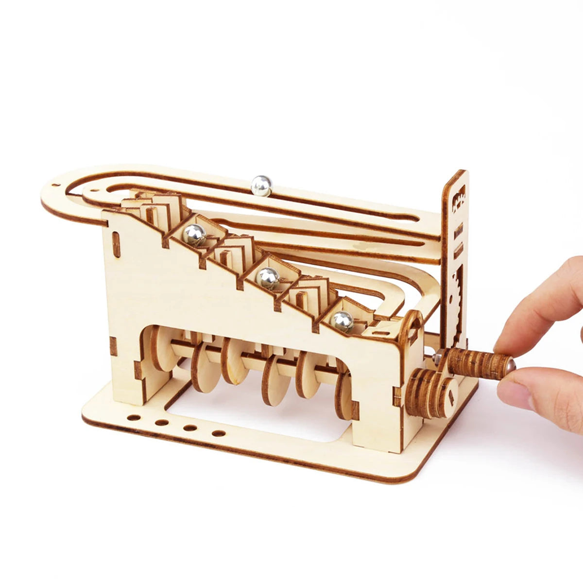 🌀 Spiral Marble Run 3D Wooden Puzzle GLOBGRIP®