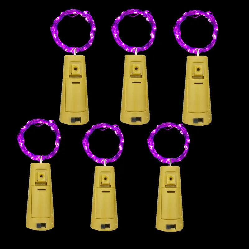 6pcs Bottle Light Battery Power LED Wine Bottle Cork Light String Fairy Christmas Garland for Bar Wedding Xmas Party Decoration GLOBGRIP®