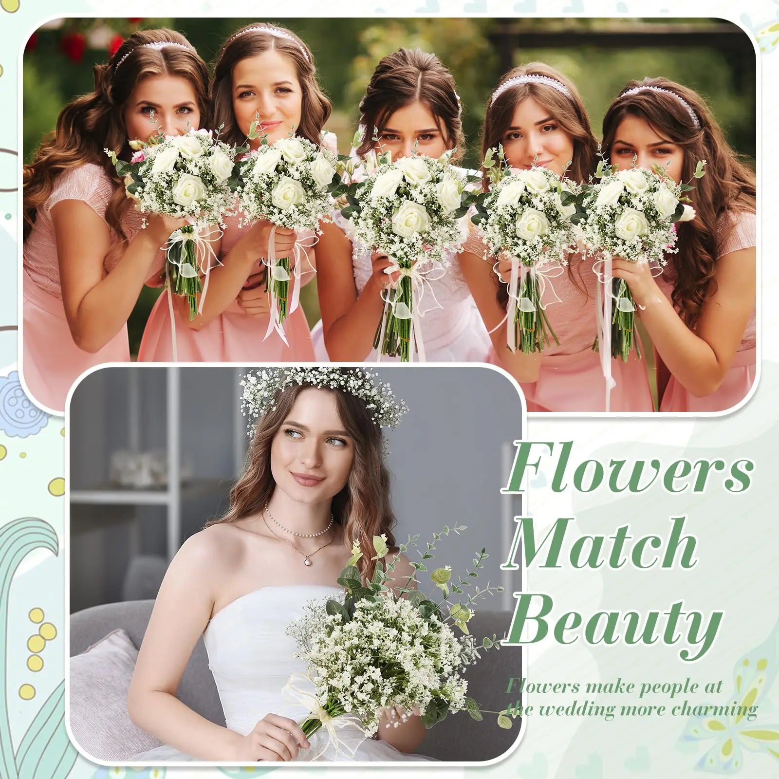 10/15pcs Artificial Flowers Baby Breath Flower Fake Gypsophila for Wedding Party Home Decoration Floral Bouquets DIY Accessories GLOBGRIP®