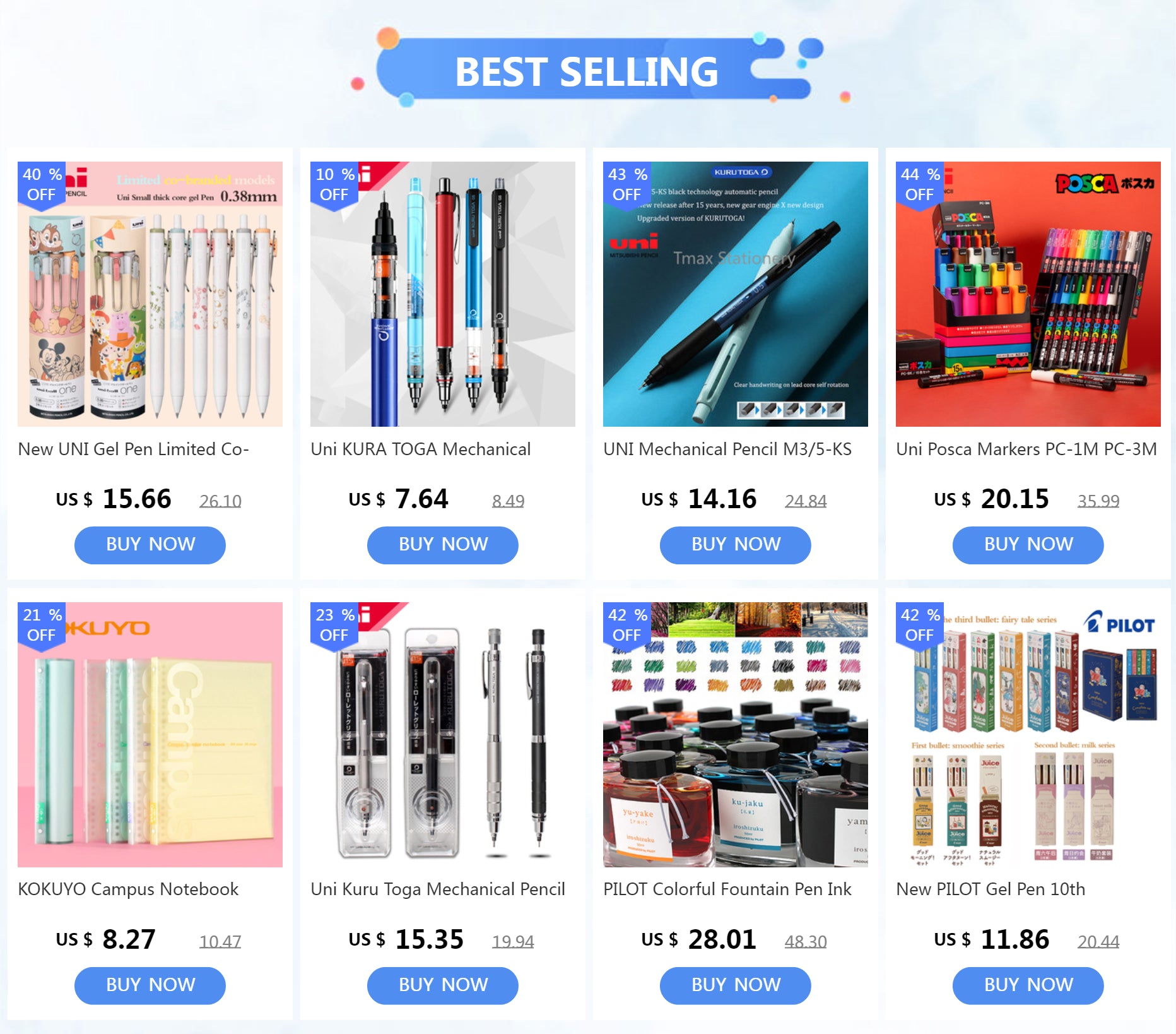 6Pcs/Box Japan Pilot Fountain Pen Ink Bladder IC-50 Waterproof Ink Non-carbon Ink Gall for Smiley Face 78g/88g Fountain Pens GLOBGRIP®