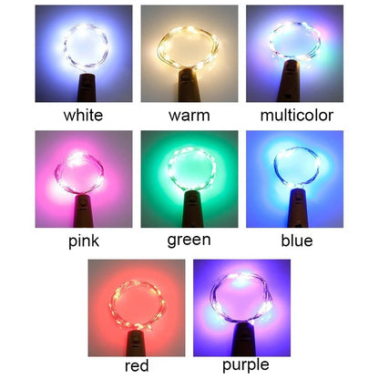 6pcs Bottle Light Battery Power LED Wine Bottle Cork Light String Fairy Christmas Garland for Bar Wedding Xmas Party Decoration GLOBGRIP®