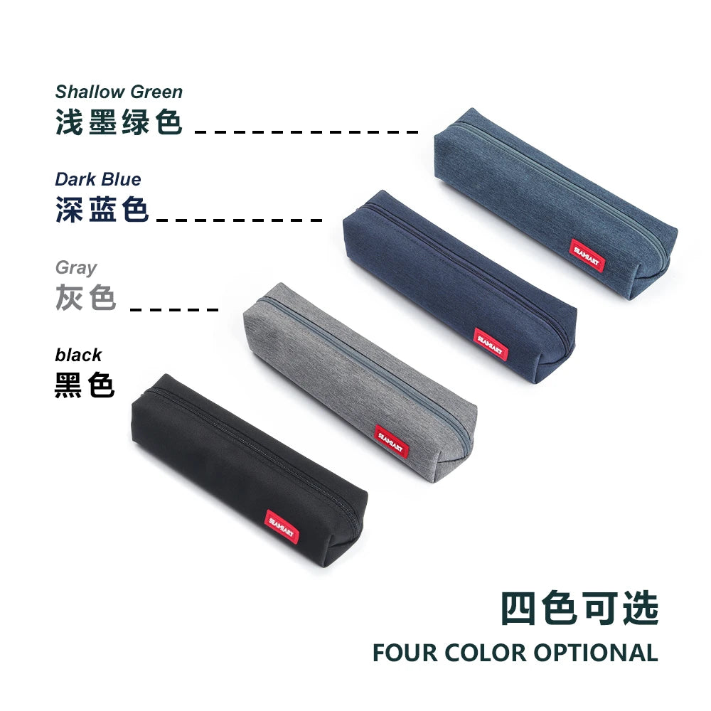 SeamiArt 1pc Small Solid Color Simple Zipper Kawai Pencil Case Mini Pen Bags Papeleria Stationery for School Office Suppliers GLOBGRIP®