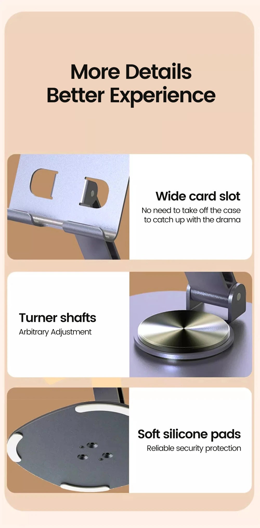 Olaf Rotating Table Cell Phone Holder Support Desktop Stand For iPad Samsung iPhone 15 14 13 Mobile Mount GLOBGRIP®