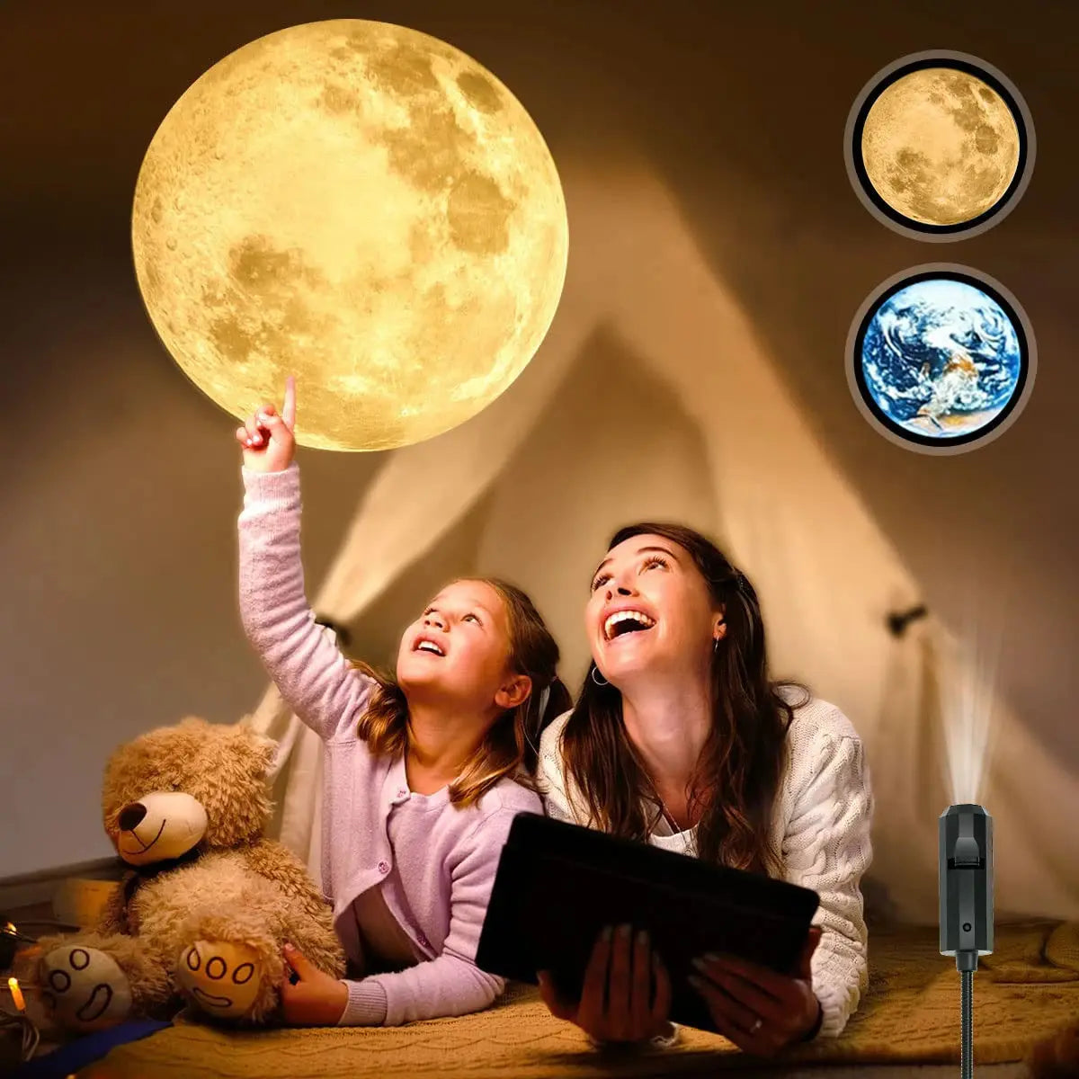 Moon Earth Projection Atmosphere Light | Industrial Anti-Slip Solution GLOBGRIP®