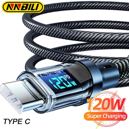 NNBILI 120W Type C to Type C Cable GLOBGRIP®