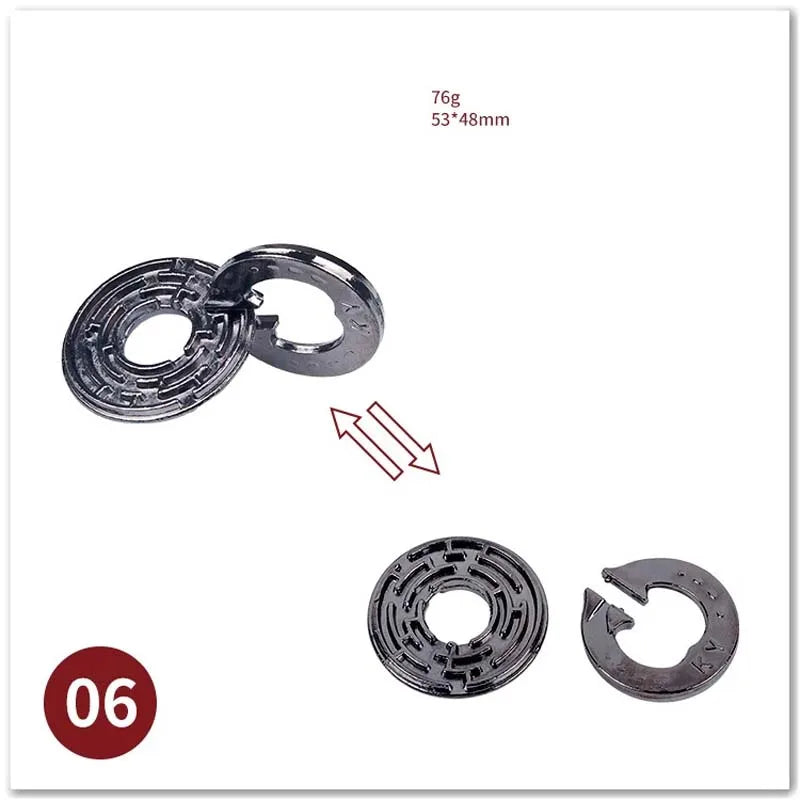 🧠 Classic IQ Metal Brain Teaser GLOBGRIP®