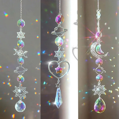 Crystal Wind Chime Rainbow Maker Sun Catcher Dream Catcher Pendant Home Garden Decor Wind Chime, Holiday, Festival, Home Decor, GLOBGRIP®