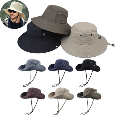 Summer Sun Hats UV Protection Outdoor Hunting Fishing Cap for Men Women Hiking Camping Visor Bucket Hat Neck Flap Fisherman Hat GLOBGRIP®