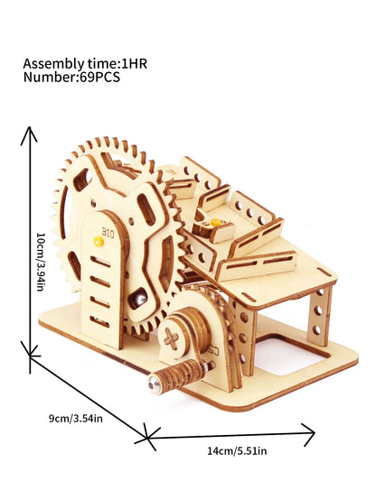 🌀 Spiral Marble Run 3D Wooden Puzzle GLOBGRIP®